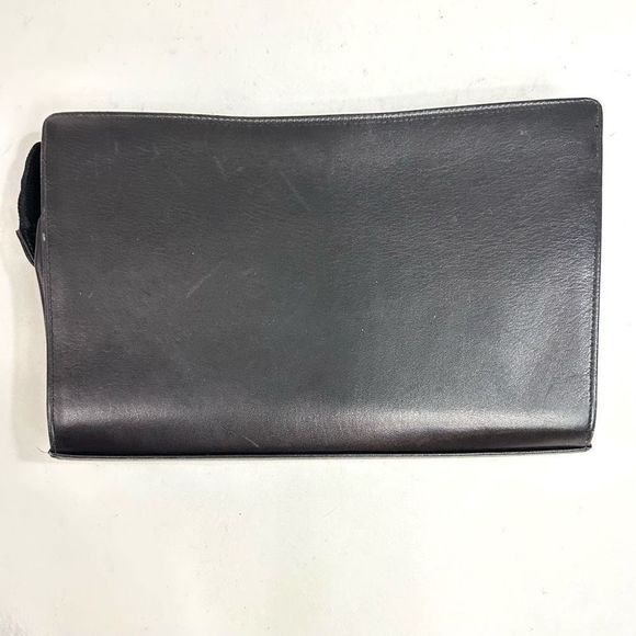 Vintage Pierre Cardin Black Leather Clutch - Picture 3 of 10